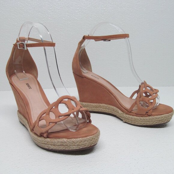 Schutz Women's Leather Wedge Sandals size 8 - Picture 2 of 9